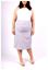 Picture of PLUS SIZE NAVY LINED STRETCH ELASTICATED WAIST STRAIGHT SKIR